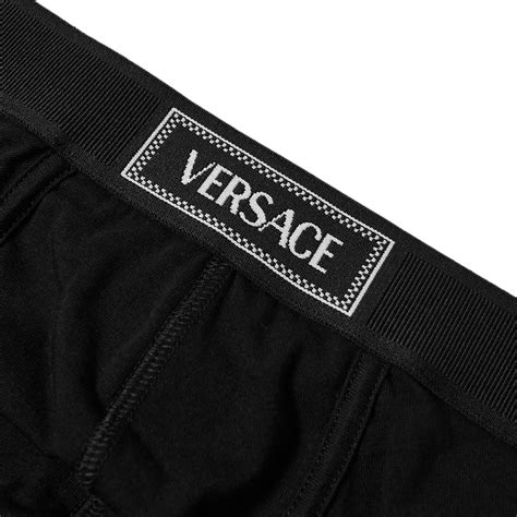 versace black logo trunks|Versace boxing shorts.